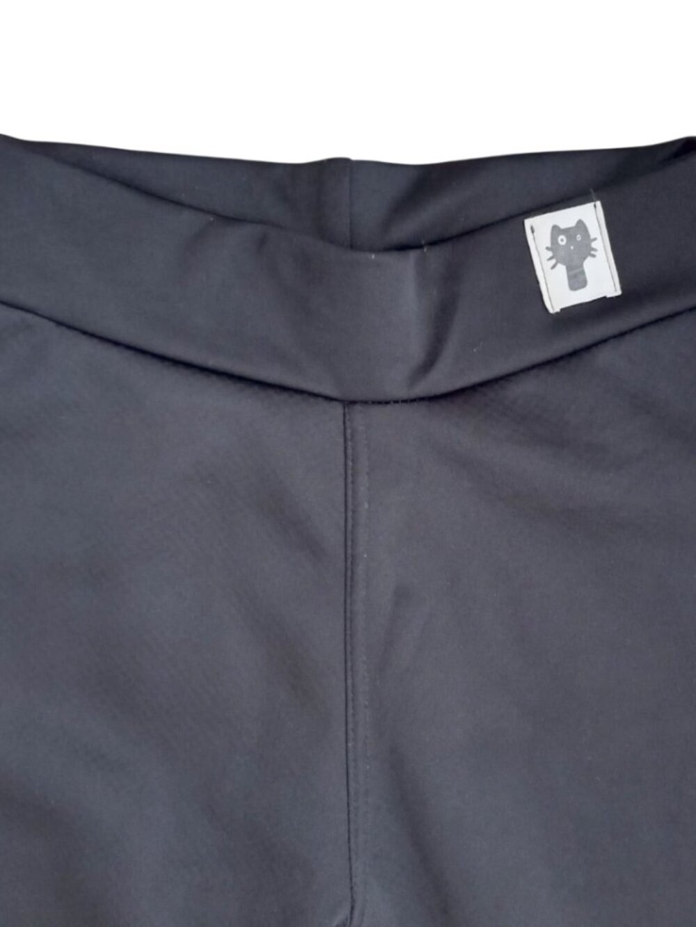 Black Fleece Lined Leggings – One Size, High Waisted Stretch Pants - Picture 6 of 7